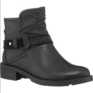 GC Shoes Black Moto Ankle Bootie